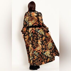 Blackmilk Dragon Rising Velvet Maxi Jacket